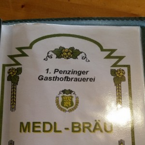 Speisekarte - Medl Bräu - Wien