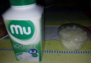 Joghurt und Zwiebeln