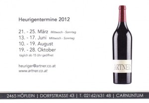 Artner Heurigentermine 2012