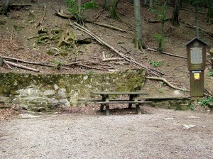 Das ist das Agnesbründl etwa 300m entfernt im Wald - Gasthof zum Agnesbrünnl - Wien