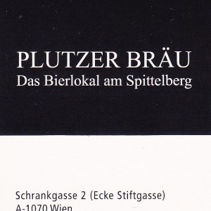 Plutzer Bräu Visitenkarte - Plutzer Bräu - Wien