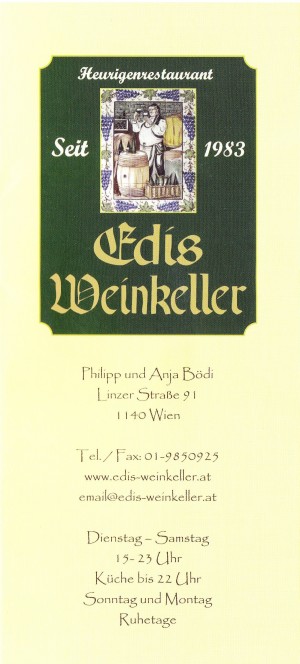 Edis Weinkeller Flyer Seite 1 - Edis Weinkeller - Wien
