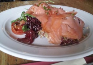 Open Smoked Irish Salmon Sandwich on Home-Made Bread with Dill Mayo and ... - O'Connors Old Oak - Wien