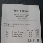Rechnung - Herwig Gasser - Baden