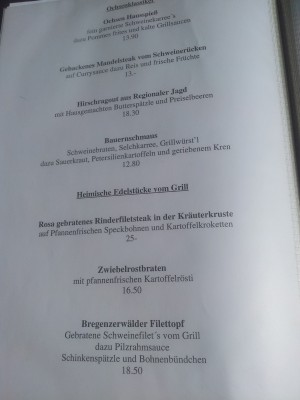 Die Ochsenklassiker und Gegrilltes. - Gasthof Ochsen - Sulzberg