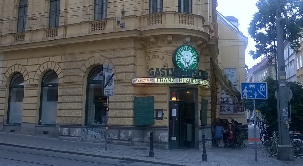 Ecke Josefstädter Sraße 4 und Lenaugasse 1 - Blauensteiners Gasthof Zur Stadt Paris - Wien