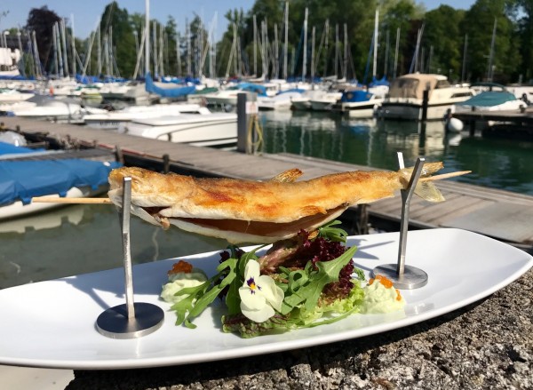 Steckerlfisch vom Attersee-Saibling - Langostinos - SCHÖRFLING