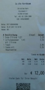 Die Soda Zitrone waren eigentlich 2 Halbe Holunderspritzer einmal mit Soda ... - Gasthaus "Zu den Kernbuam" - Groisbach