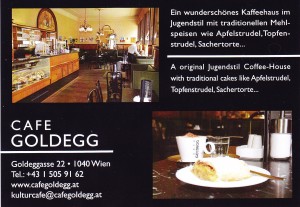 Cafe Goldegg Visitenkarte 1 - Cafe Goldegg - Wien