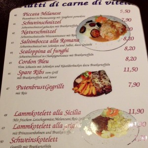 die "Kalbfleischkarte" - Sicilia - Wien