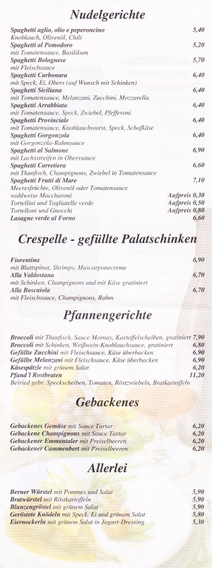 Per Sempre Flyer Seite 3 - Pizzeria Per Sempre - Wien