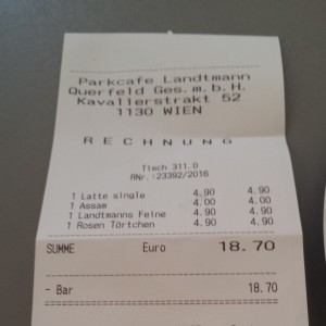 Landtmann's Parkcafé - Wien