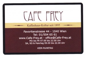 Cafe-Restaurant Frey Visitenkarte
