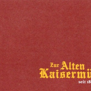Zur Alten Kaisermühle - Visitenkarte - Zur Alten Kaisermühle - Wien