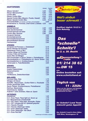 Super Schnitzl und Zustellung - Schnitzl Land - Wien