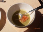 Gruß aus Küche ....SERVUUUS! (Cremesuppe mit Lachs) - Hotel Schloß Dürnstein - Dürnstein