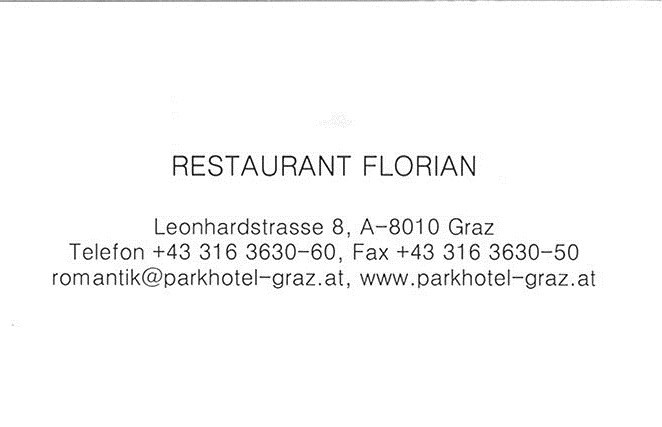 Restaurant Florian im Parkhotel Graz - Graz