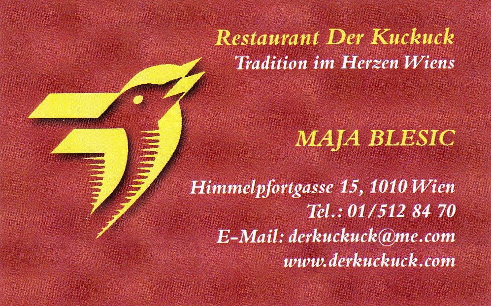 Der Kuckuck Visitenkarte 1 - Der Kuckuck - Wien