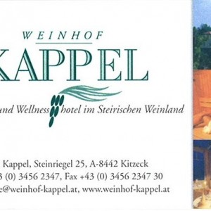 Visitenkarte
 - Weinhof Kappel - Kitzeck