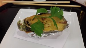 kaki no saikyo-miso béchamelsoße yaki
austernpilze und mozzarella in ... - Sakai - Taste of Japan - Wien