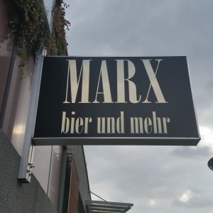 Firmenschild - MARX bier und mehr - Wien