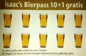 Isaac's - Bierpass - Isaac´s International Pub - Wien