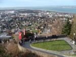 Traumhafter Ausblick. Hier: vom Rheindelta (links) bis Lindau (rechts). - Burgrestaurant Gebhardsberg - Bregenz