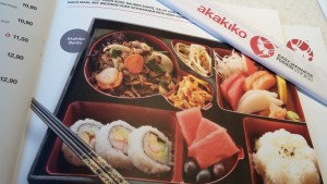 Bild vom &quot;Akakiko Bento&quot; auf der Speisekarte