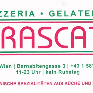 Frascati - Visitenkarte - Pizzeria Frascati - Wien