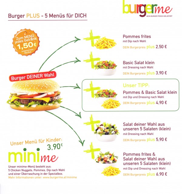 burger me - Flyer - Burgerme - Wien