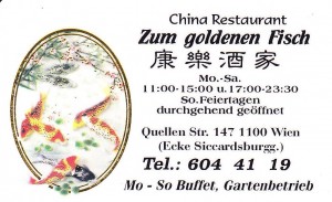Zum Goldenen Fisch - Visitenkarte 01 - Zum goldenen Fisch - Wien