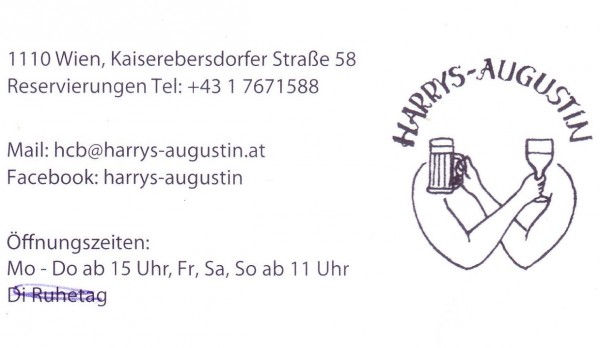 Harrys Augustin - Visitenkarte - Harrys Augustin - Wien