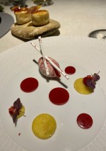 Abschluss-Dessert: Pfirsich Melba - Vanille, Himbeere - Herzig - Wien