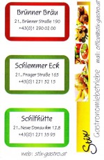 Stix Schlemmer Eck - Visitenkarte
