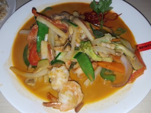 Red Thai Curry mit Garnelen