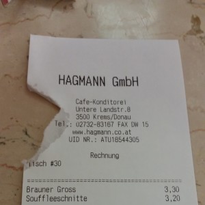 Rechnung - Hagmann - Krems