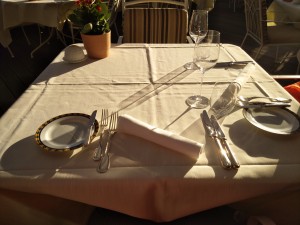 eingedeckter Tisch - Le Ciel - Wien