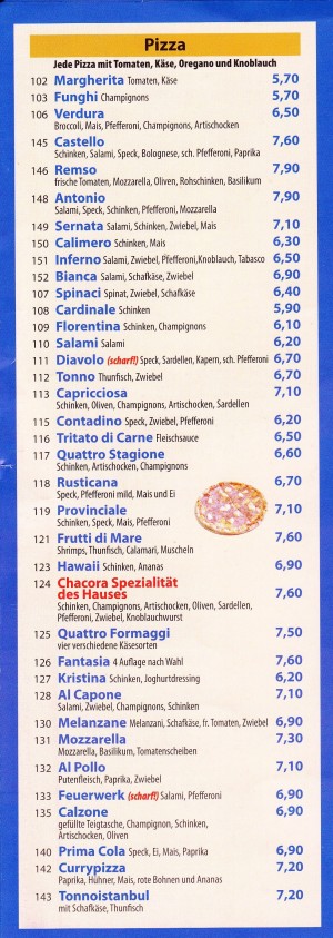 Chacora Flyer Seite 6 - Pizzeria-Ristorante Chacora - Wien