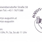 Harrys Augustin - Visitenkarte - Harrys Augustin - Wien