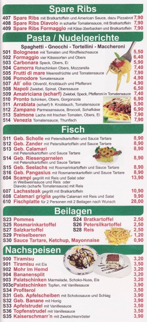 Camorra Flyer Seite 4 - Pizzeria Camorra - Schnitzel Diana - Wien
