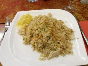 Gebratener Reis mit Huhn