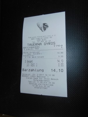 Die Kategorien stimmen halt nicht ganz ;-) - Griechische Taverne Gyros - Wien