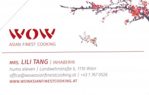 Asia-Restaurant WOW - Visitenkarte - WOW - Wien
