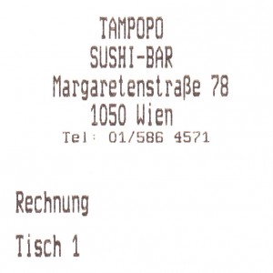 Tampopo - Rechnung - Tampopo - Wien