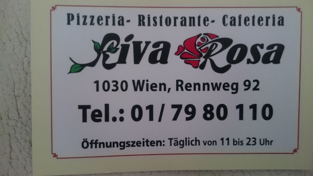 Visitenkarte - Riva Rosa - Wien