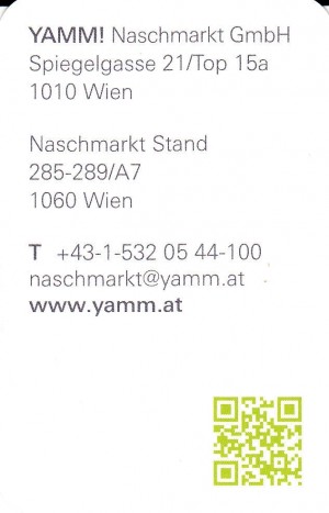 Yamm am Naschmarkt - Visitenkarte Seite 2
