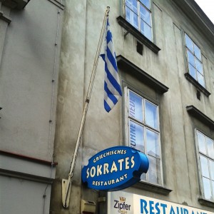 Sokrates - Lokalaußenwerbung - Sokrates - Wien