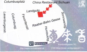 Sichuan Visitenkarte - Sichuan - Wien