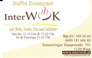 Interwok - Visitenkarte - Buffet Restaurant Interwok - Wien