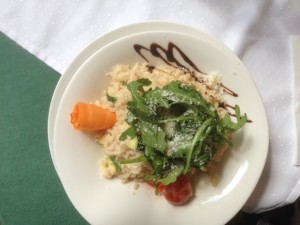 Risotto mit Zucchini, Rucola und gehobeltem Parmesan - Gasthaus Hintersee - Hintersee